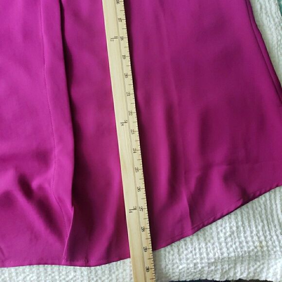 Chico's Blouse Top Magenta Pink Hidden Button Up Women's Size 2 US L - Picture 9 of 10